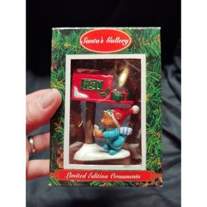 Santa's Gallery Limited Edition Ornament With A Bear At The Mailbox